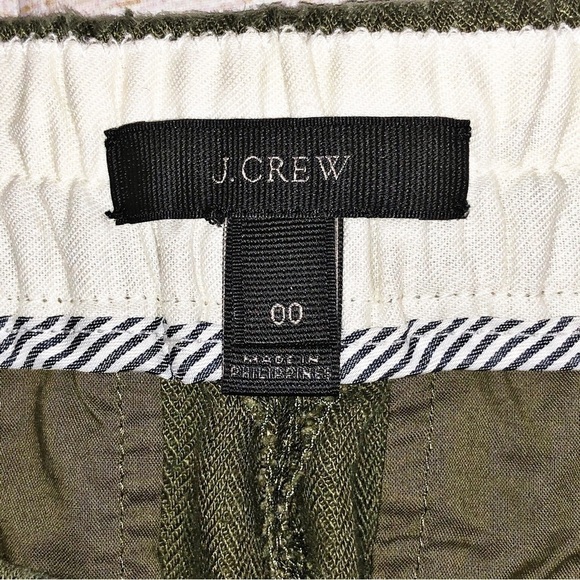 J.Crew 100% Linen Olive Green Linen Style Shorts Size 00 - Picture 6 of 9